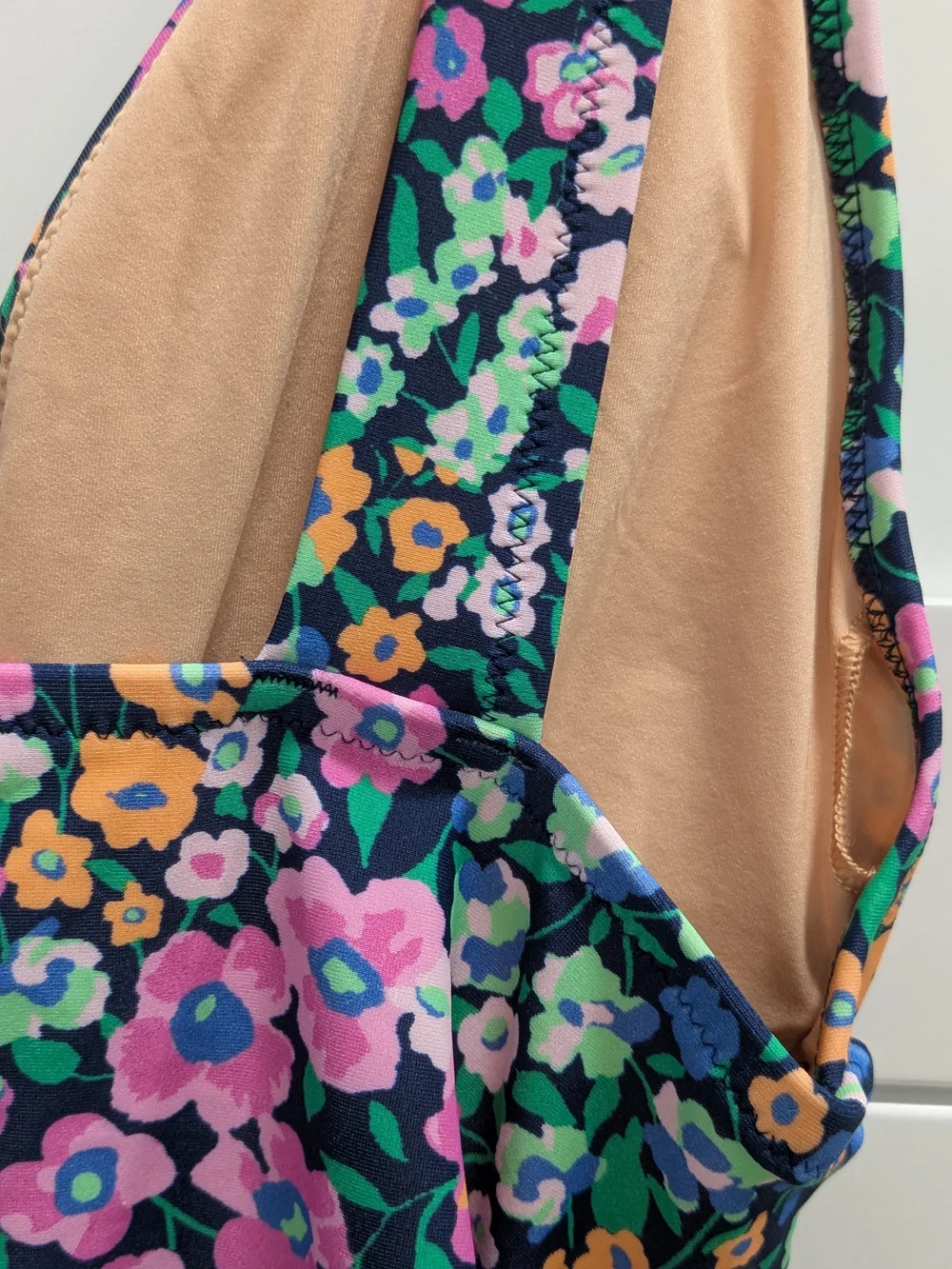 J. Crew Floral One-Piece Swimsuit - Blue, Pink, Green, Yellow